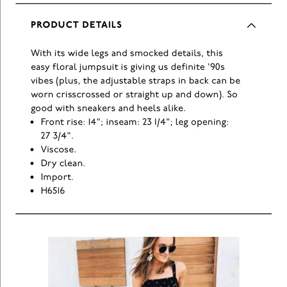 NEW • Madewell • Flower Toss Smocked Jumpsuit - Picture 5 of 8